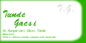 tunde gacsi business card