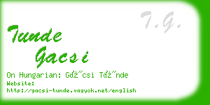 tunde gacsi business card